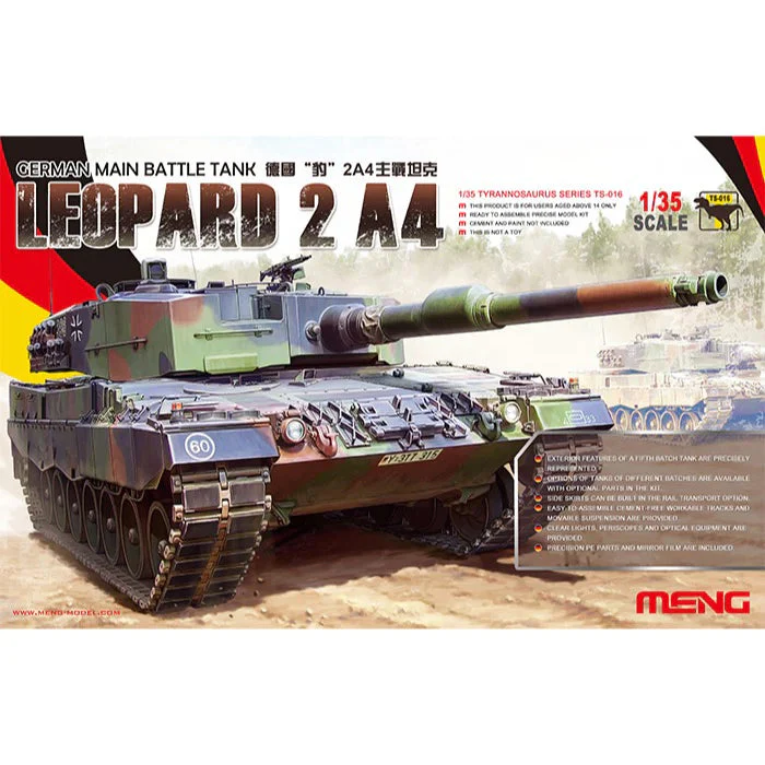 Meng 1/35 German Main Battle Tank Leopard 2 A4 - Image 2