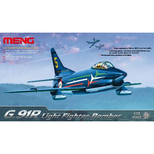 Meng 1/72 G.91R Light Fighter-Bomber Without Badge of FRECCE Tricolori - Image 2
