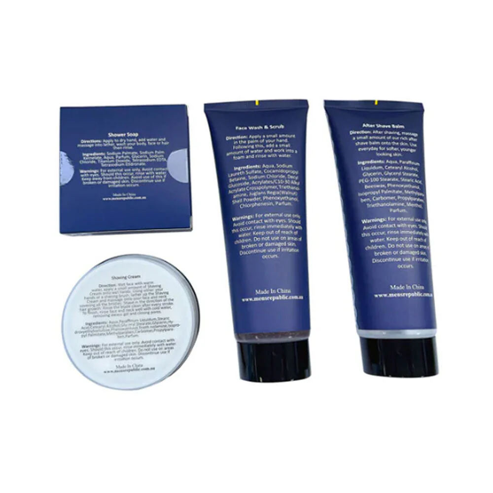 Men's Republic Grooming Kit - Shave and Cleanse Gifting Travel Set 4pc - Image 3