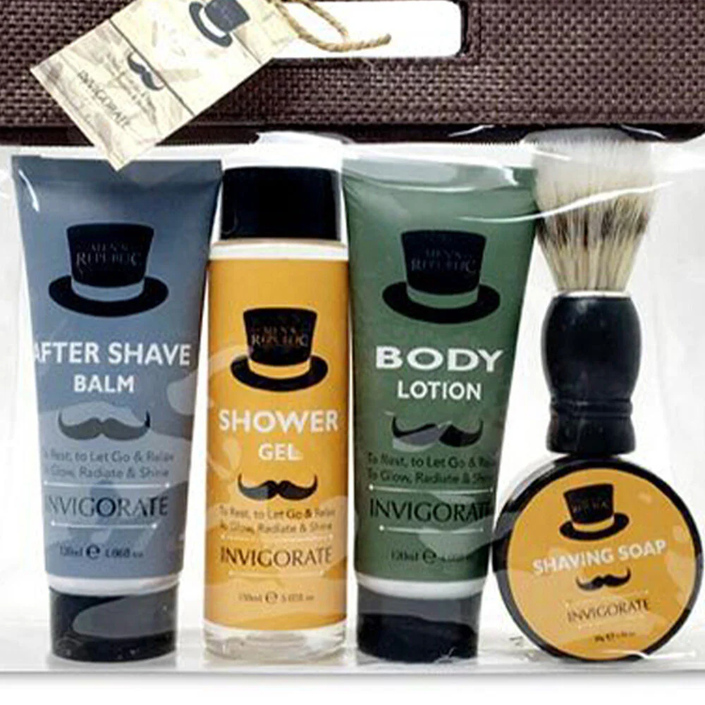Men's Republic Shaving Facial Body Grooming Kit Cleansing Care Gift Box Set - Image 2