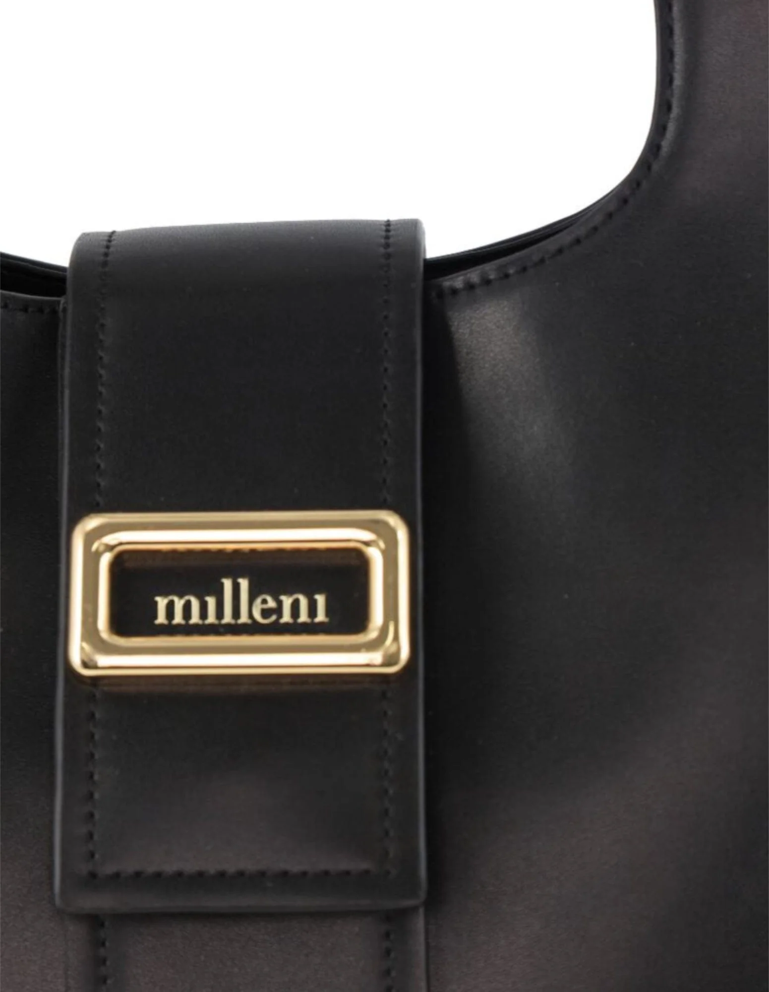 Milleni Women's Handbag Vegan Leather Fashion Chic Caryall Tote Bag (Black) - Image 8