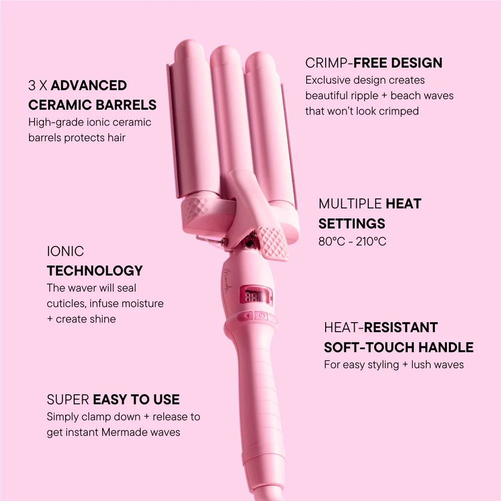 Mini PRO Waver 25mm (Pink) - Image 2