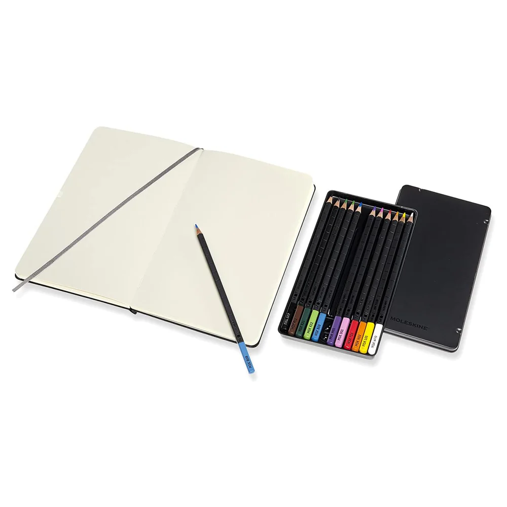 Moleskine 165gsm Sketchbook and Watercolour Pencils Bundle Set - Image 2