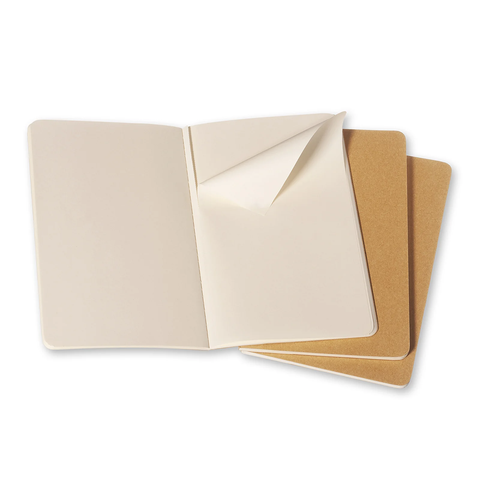 Moleskine 80 Pages Plain Cahier Notebook Large (Kraft) [3-Pieces] - Image 2
