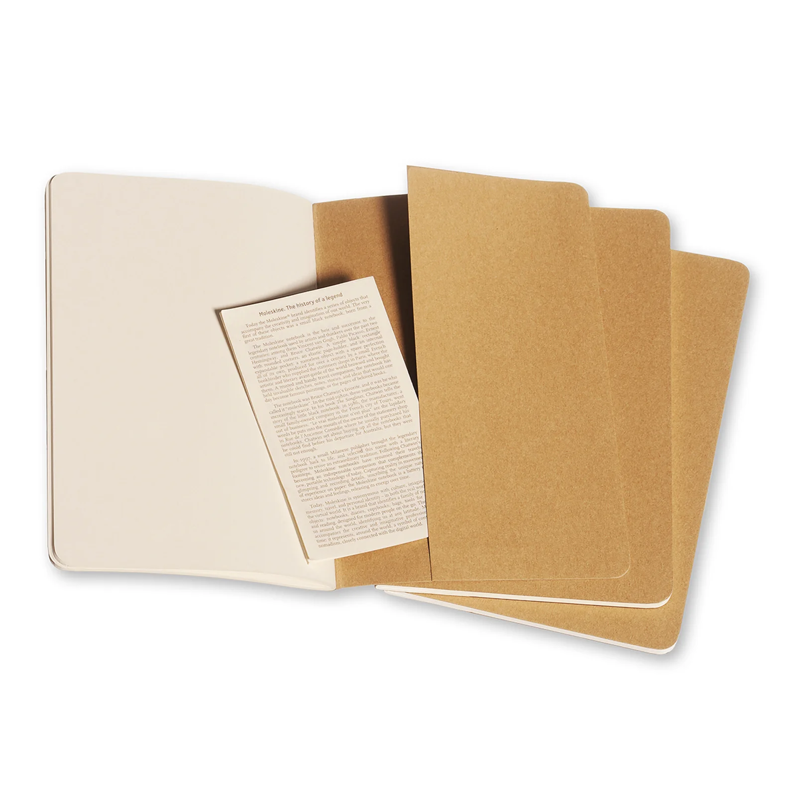 Moleskine 80 Pages Plain Cahier Notebook Large (Kraft) [3-Pieces] - Image 4