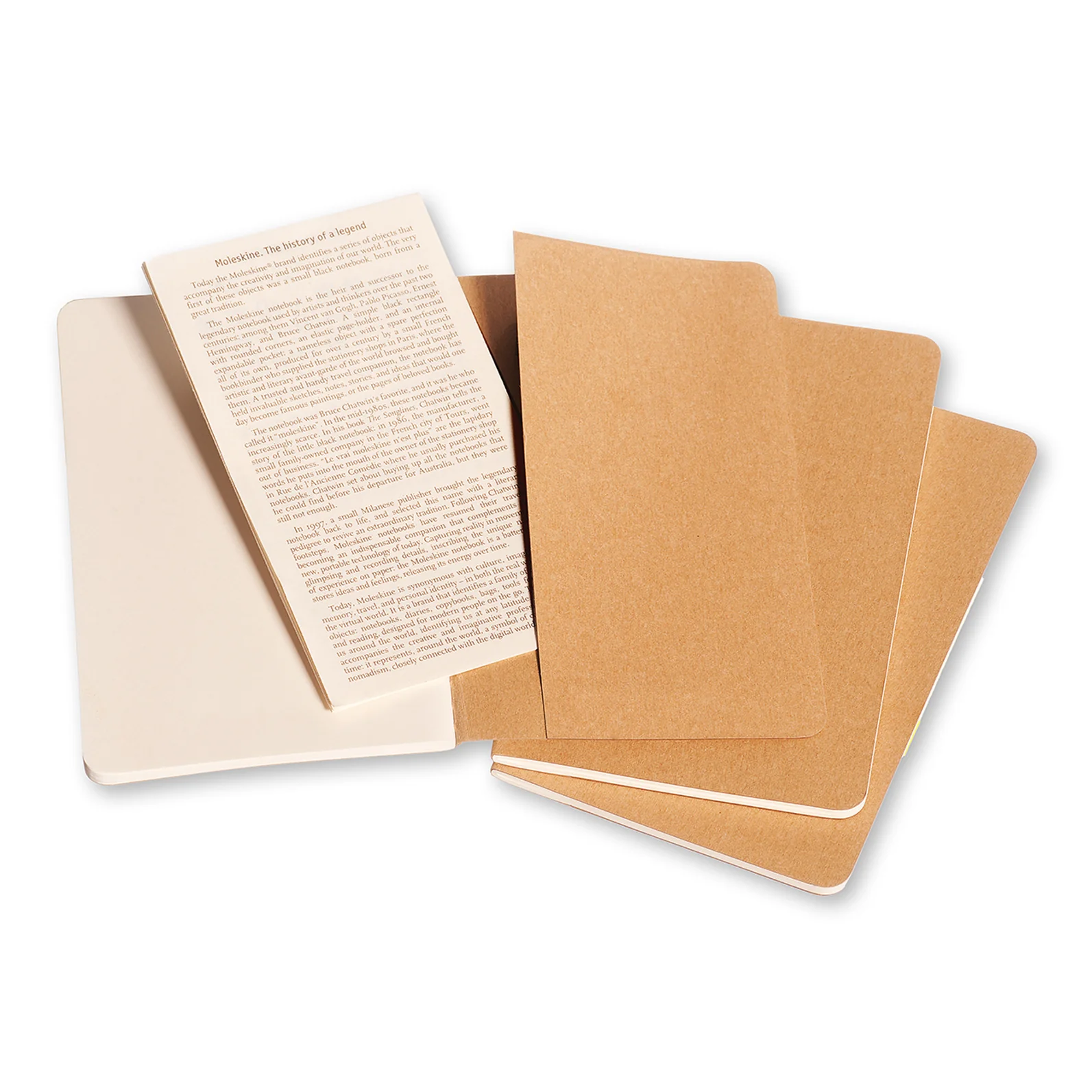 Moleskine 80 Pages Plain Pocket Cahier Notebook (Kraft) [3-Pieces] - Image 4