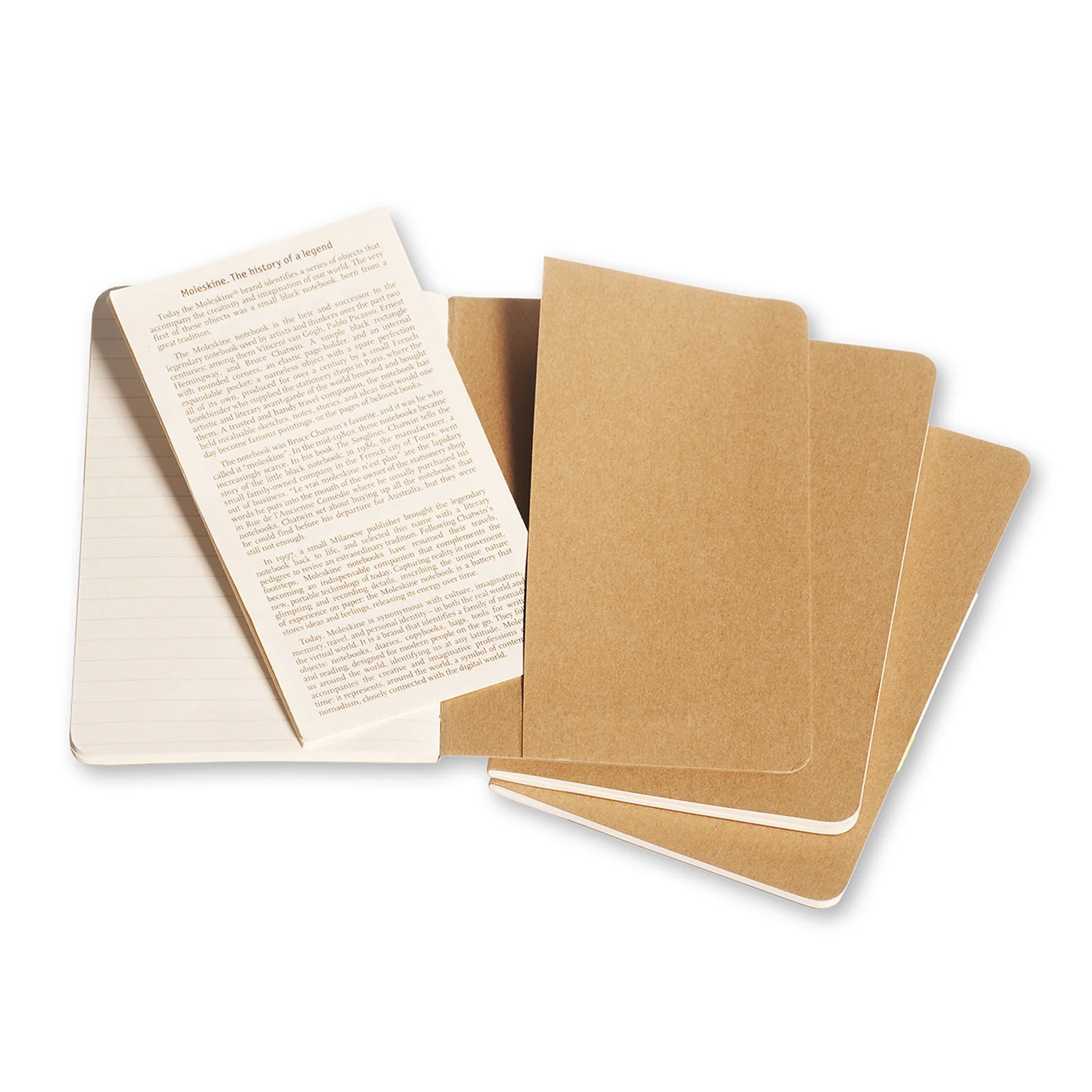 Moleskine 80 Pages Ruled Pocket Cahier Notebook Pocket (Kraft) [3-Pieces] - Image 4