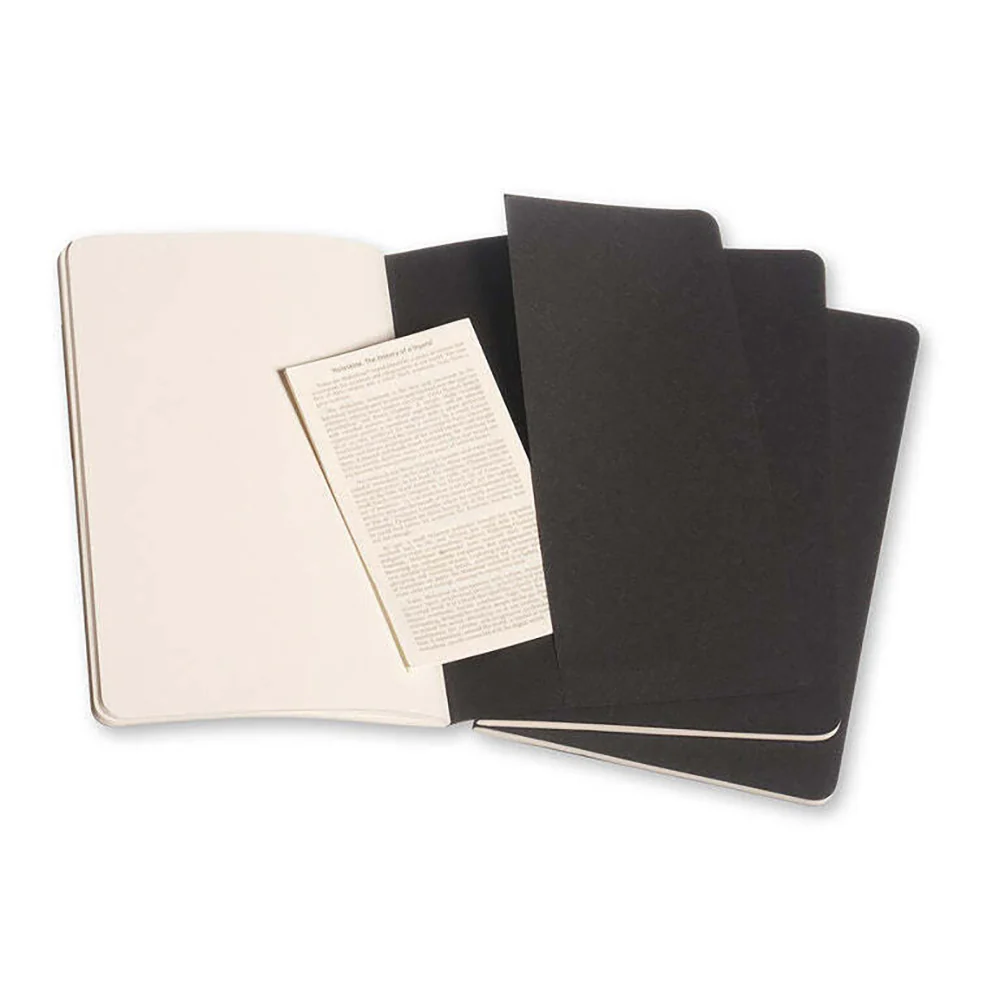 Moleskine Cahier Soft Cover Notebook Dot Grid Set Large (Black) [3-Pieces] - Image 4