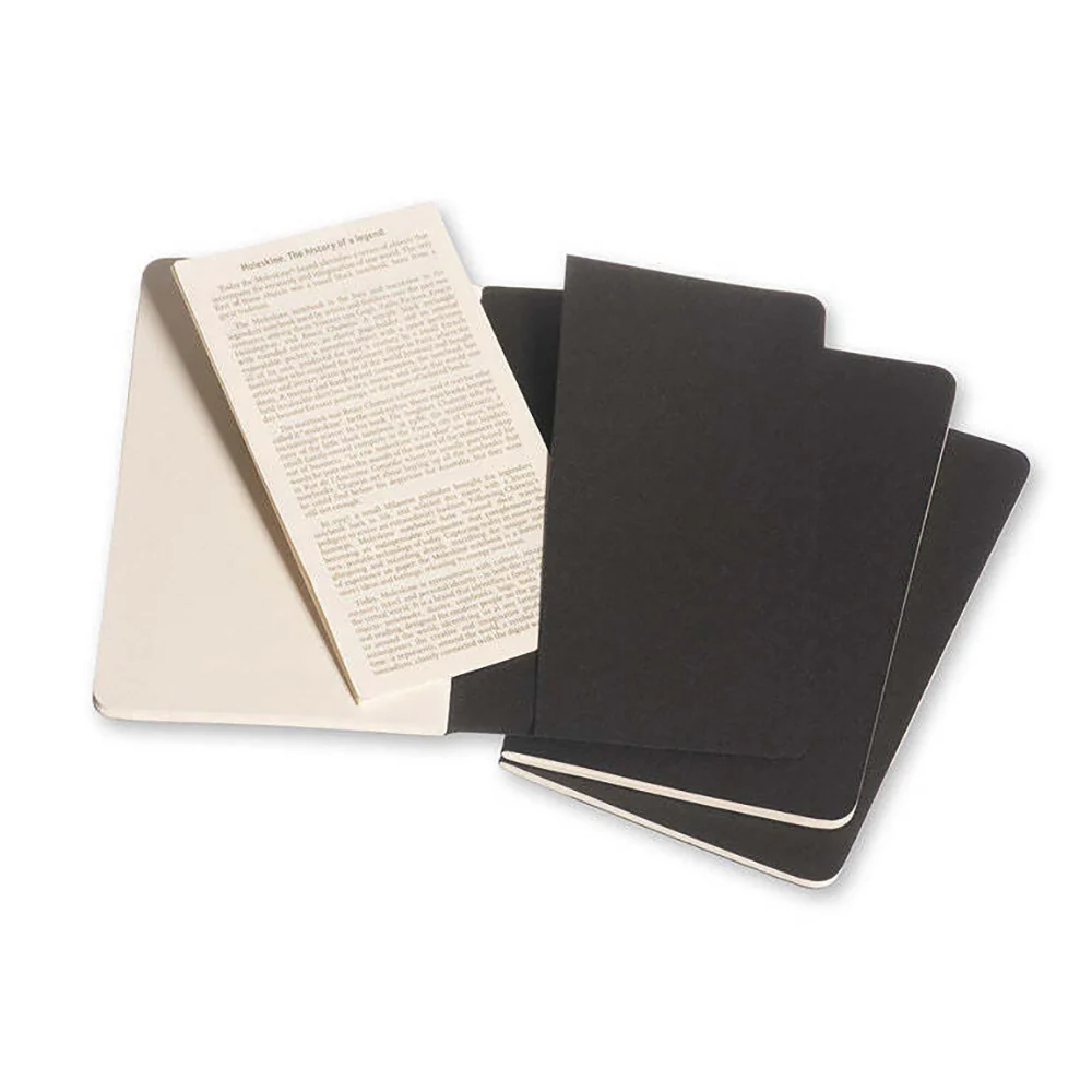 Moleskine Cahier Soft Cover Notebook Pocket Dot Grid Set (Black) [3 Pack] - Image 4