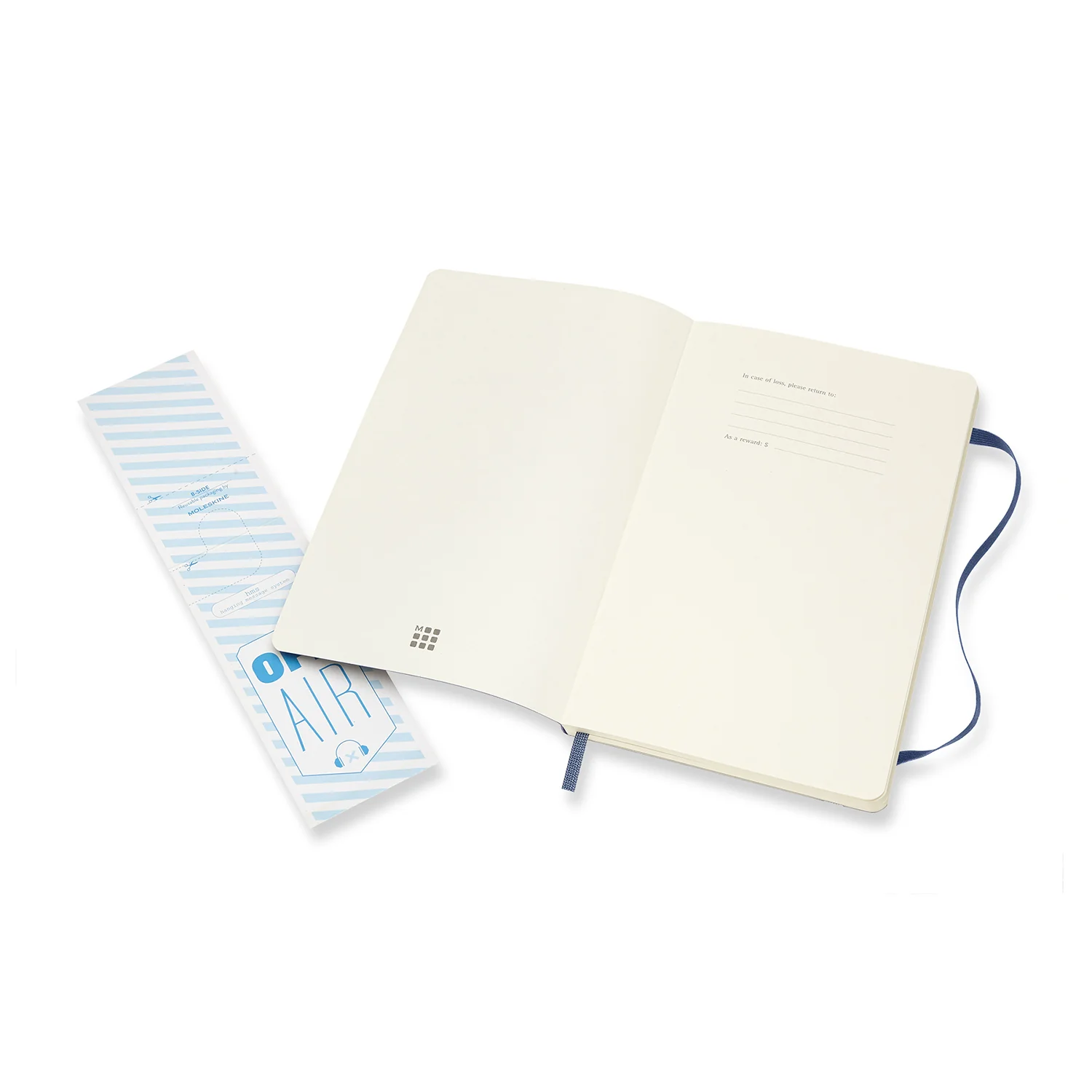 Moleskine Classic Plain Soft Cover Notebook Large (Sapphire Blue) - Image 3