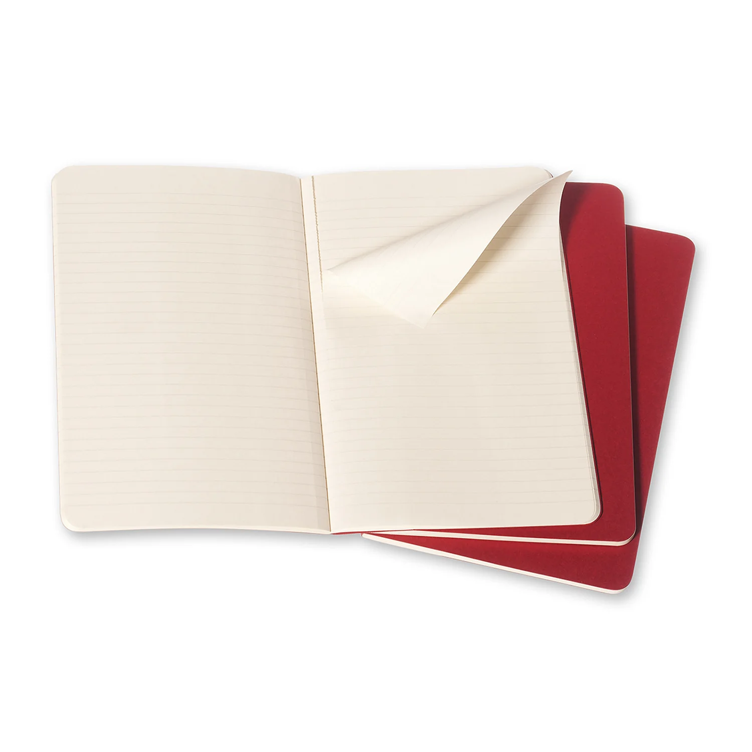 Moleskine Ruled Pocket Cahier Notebook Paper (Red) [3-Pieces] - Image 2