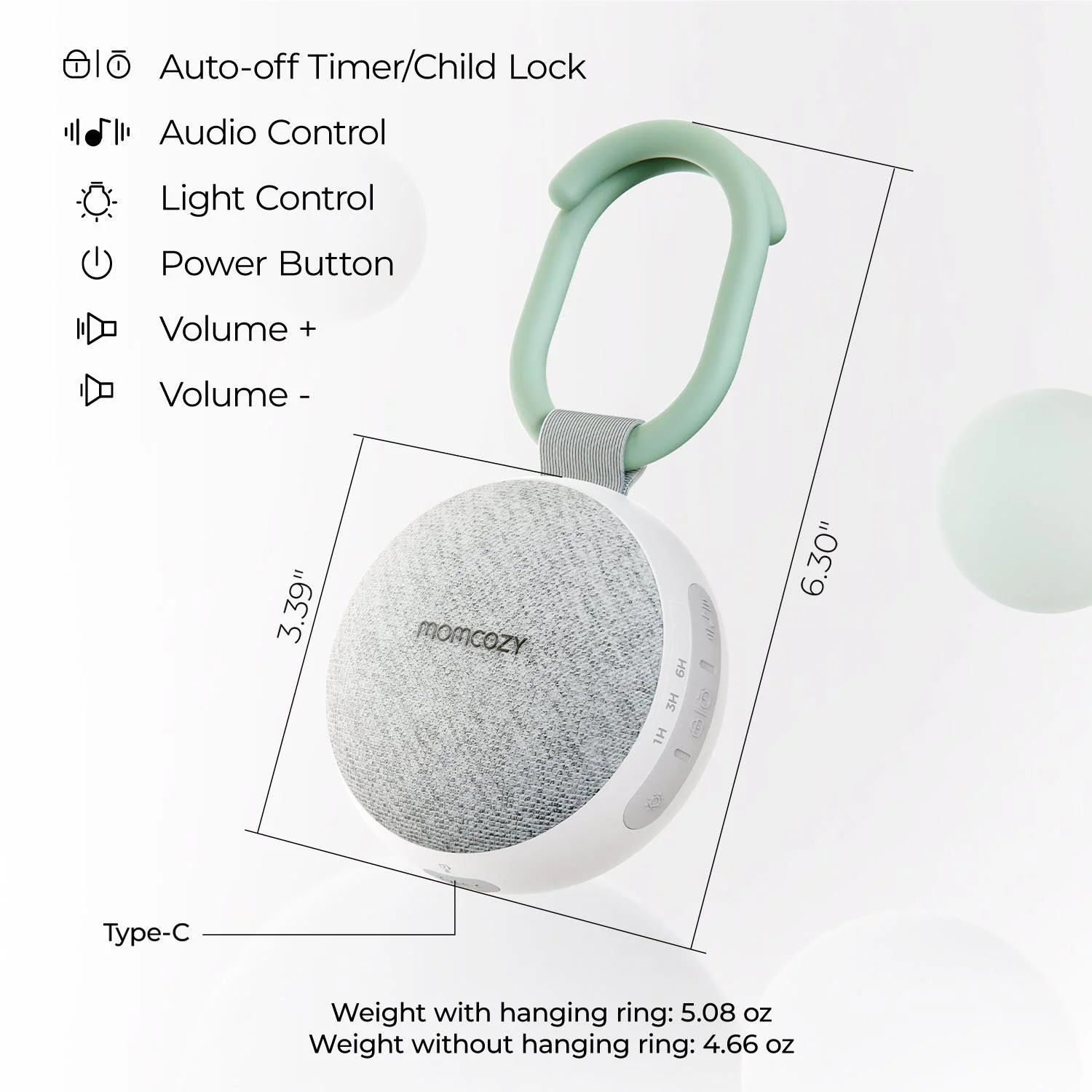Momcozy Portable Sound Machine with Night Light - Image 10