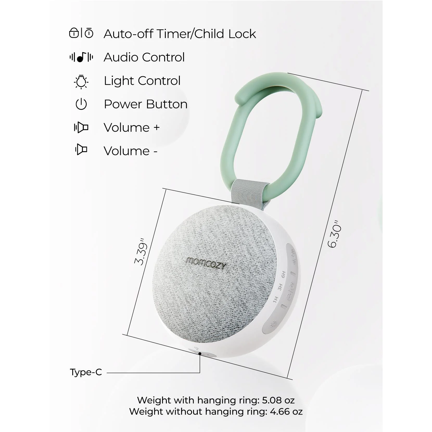 Momcozy Portable Sound Machine with Night Light - Image 12
