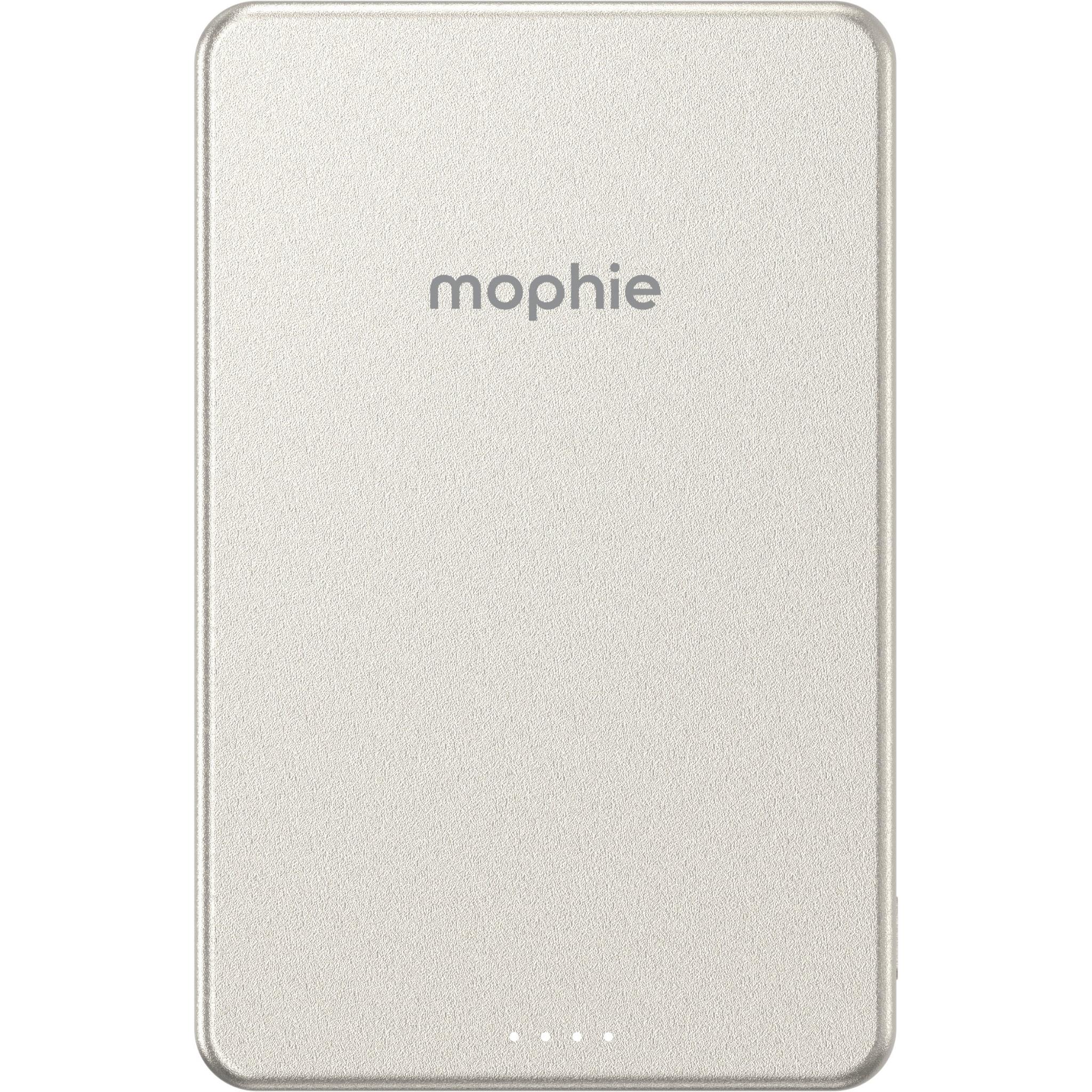 mophie Snap+ Powerstation Mini 5K Magnetic Power Bank (White Titanium) - Image 2