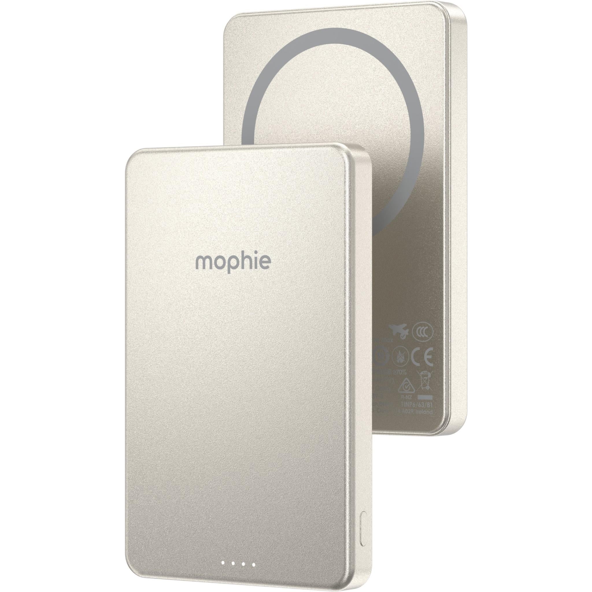 mophie Snap+ Powerstation Mini 5K Magnetic Power Bank (White Titanium) - Image 4