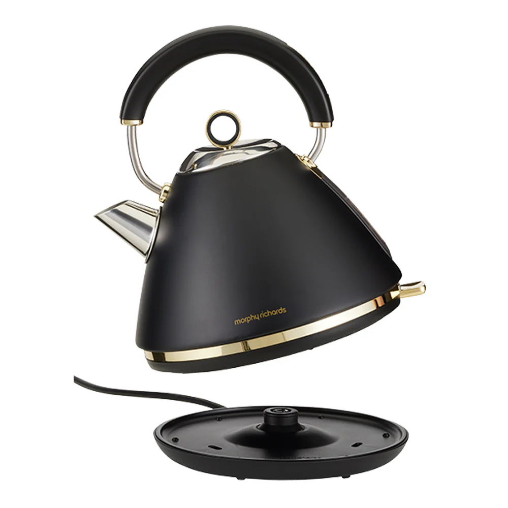 Morphy Richards Ascend 1.5L Electric Pyramid Kettle (Soft Gold/Black) - Image 4