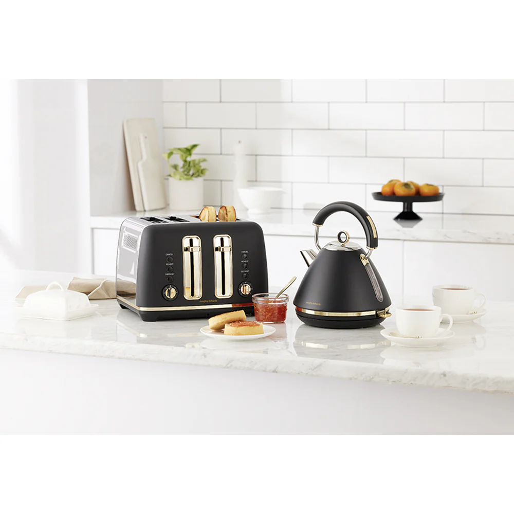 Morphy Richards Ascend 1.5L Electric Pyramid Kettle (Soft Gold/Black) - Image 5
