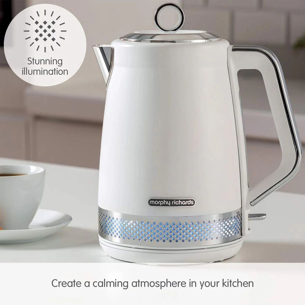 Morphy Richards Illumination 1.7L Stainless Steel Kettle (White) - Image 5