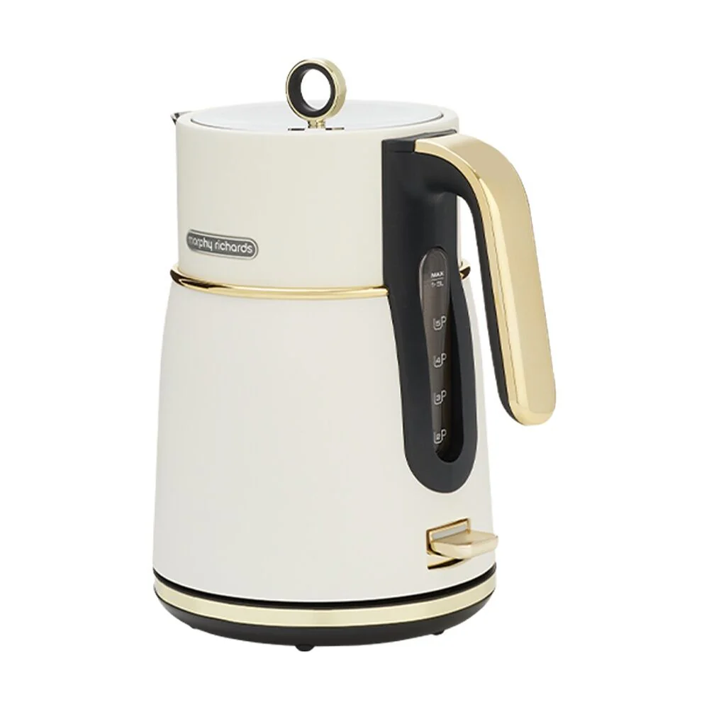 Morphy Richards Signature Soft Gold Kettle 2200W 1.5L 360 Base (Matte White) - Image 3