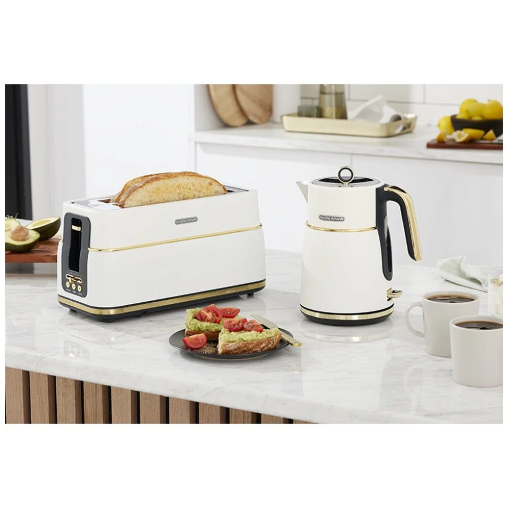 Morphy Richards Signature Soft Gold Kettle 2200W 1.5L 360 Base (Matte White) - Image 7