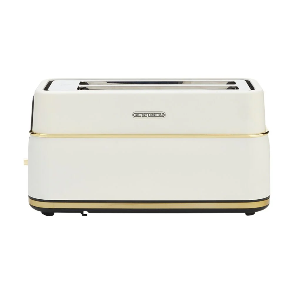 Morphy Richards Signature Soft Gold Toaster 1800W 4 Slice Defrost (Matte White) - Image 2