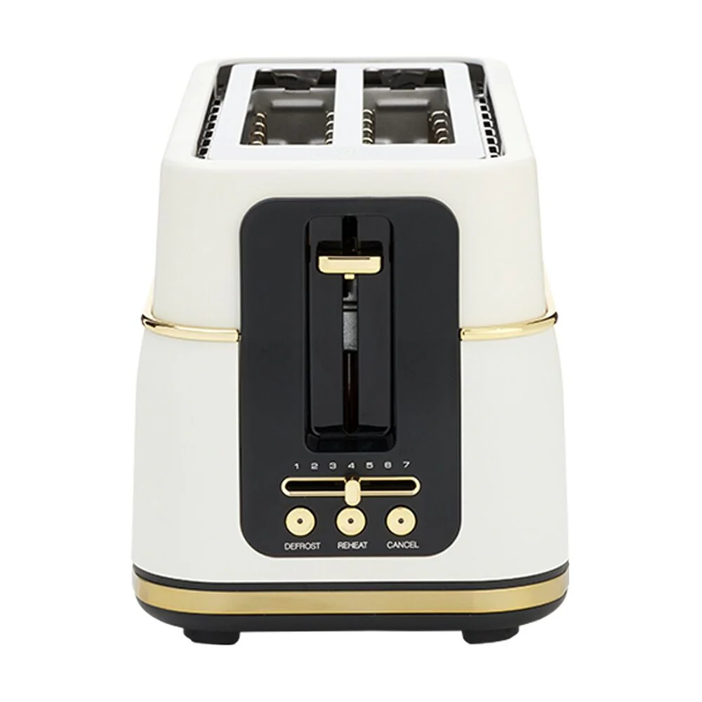 Morphy Richards Signature Soft Gold Toaster 1800W 4 Slice Defrost (Matte White) - Image 3