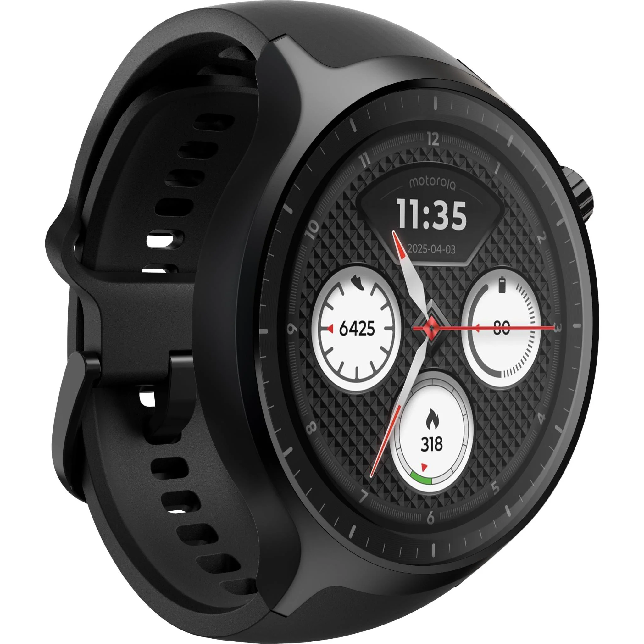 moto Smart Watch (Silicone Black) - Image 3