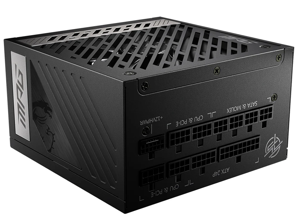 MSI 1000W MPG A1000G PCIE5 80+ Gold Fully Modular ATX Power Supply (MPG-A1000G PCIE5) - Image 2