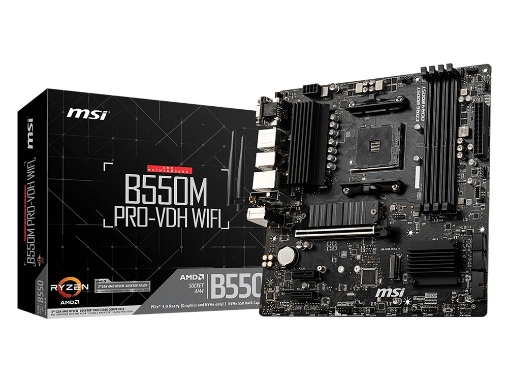 MSI B550M PRO-VDH WiFi AM4 mATX Motherboard (B550M PRO-VDH WIFI) - Image 2
