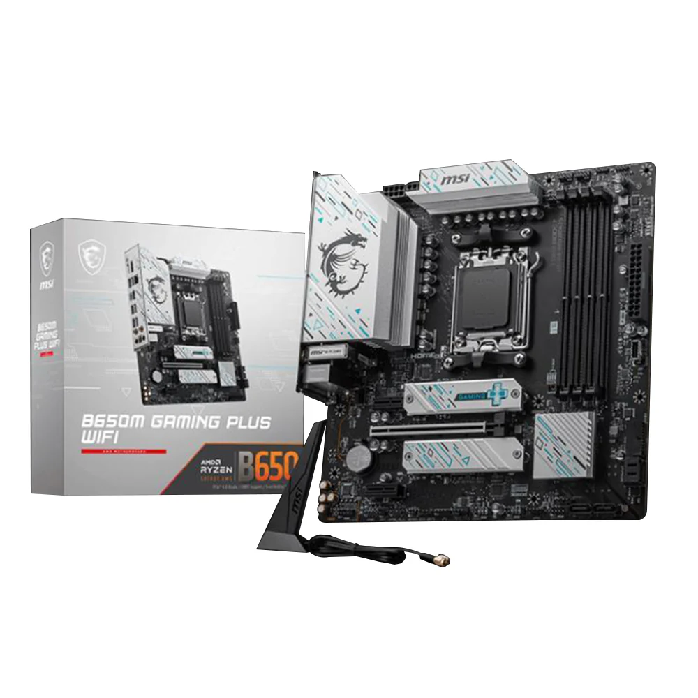 MSI B650M GAMING PLUS WIF AMD AM5 mATX Motherboard, 4x DDR5, 1x PCI-E x16, 2x PC - - Image 2