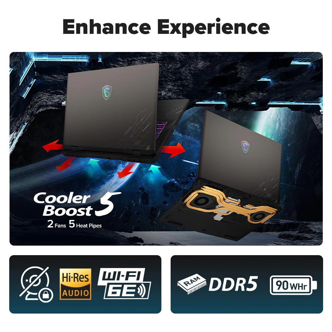 MSI Crosshair 16 HX AI 16" QHD+ 240Hz Gaming Laptop (Intel Core Ultra 9-275HX) [GeForce RTX 5070] - Image 6