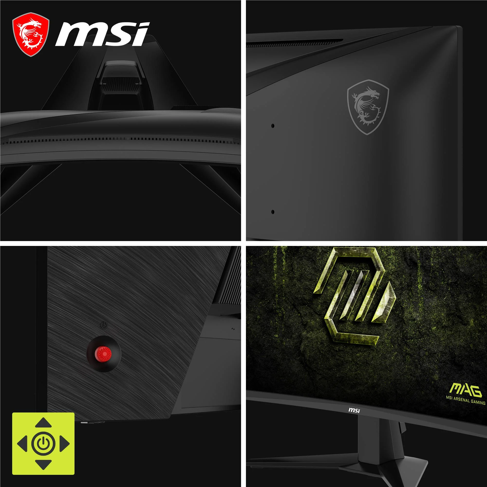 MSI MAG 245C 24" Full HD 240Hz Rapid VA Curved Gaming Monitor - Image 6