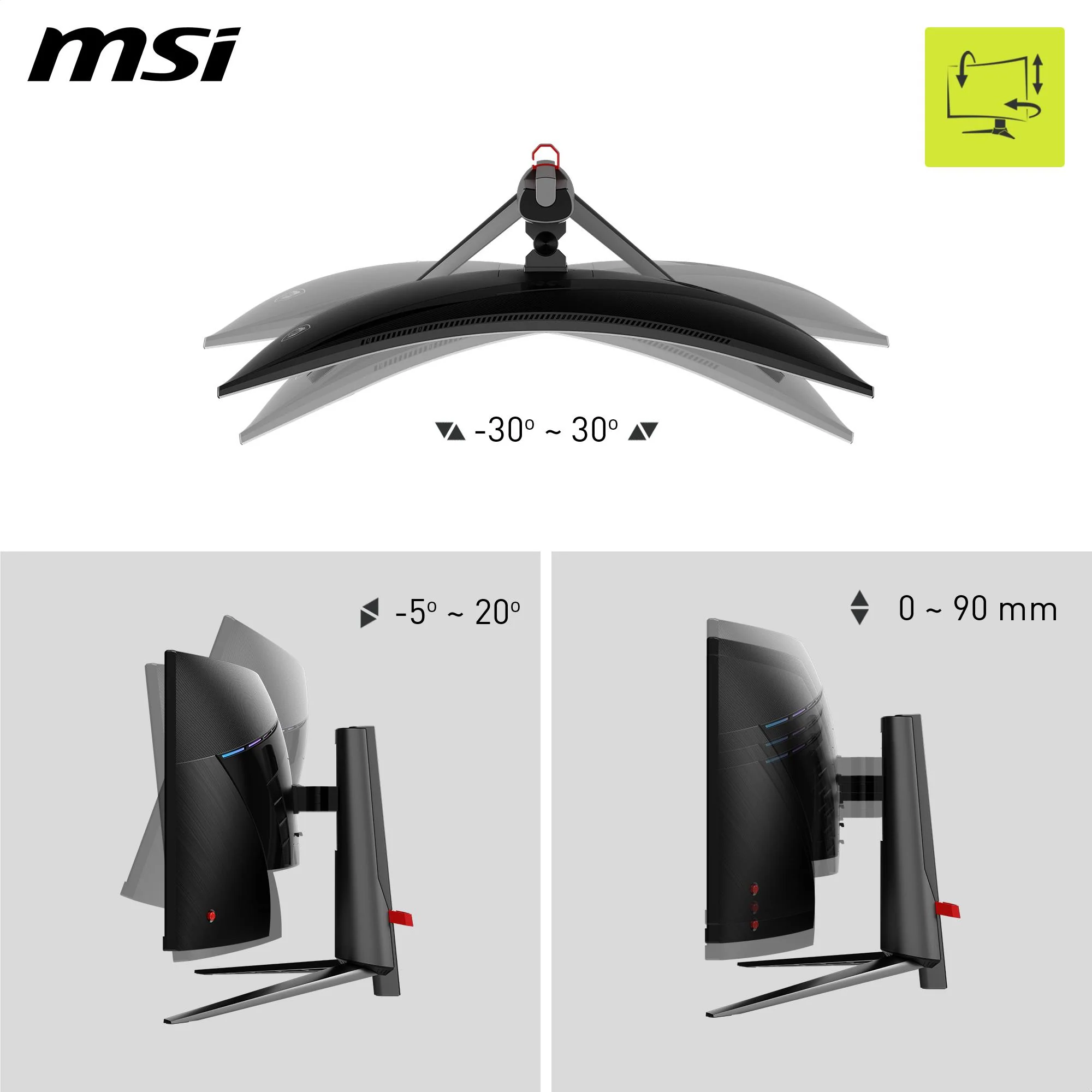 MSI MAG 345CQRF E20 34" UWQHD 200Hz Curved Gaming Monitor - Image 5