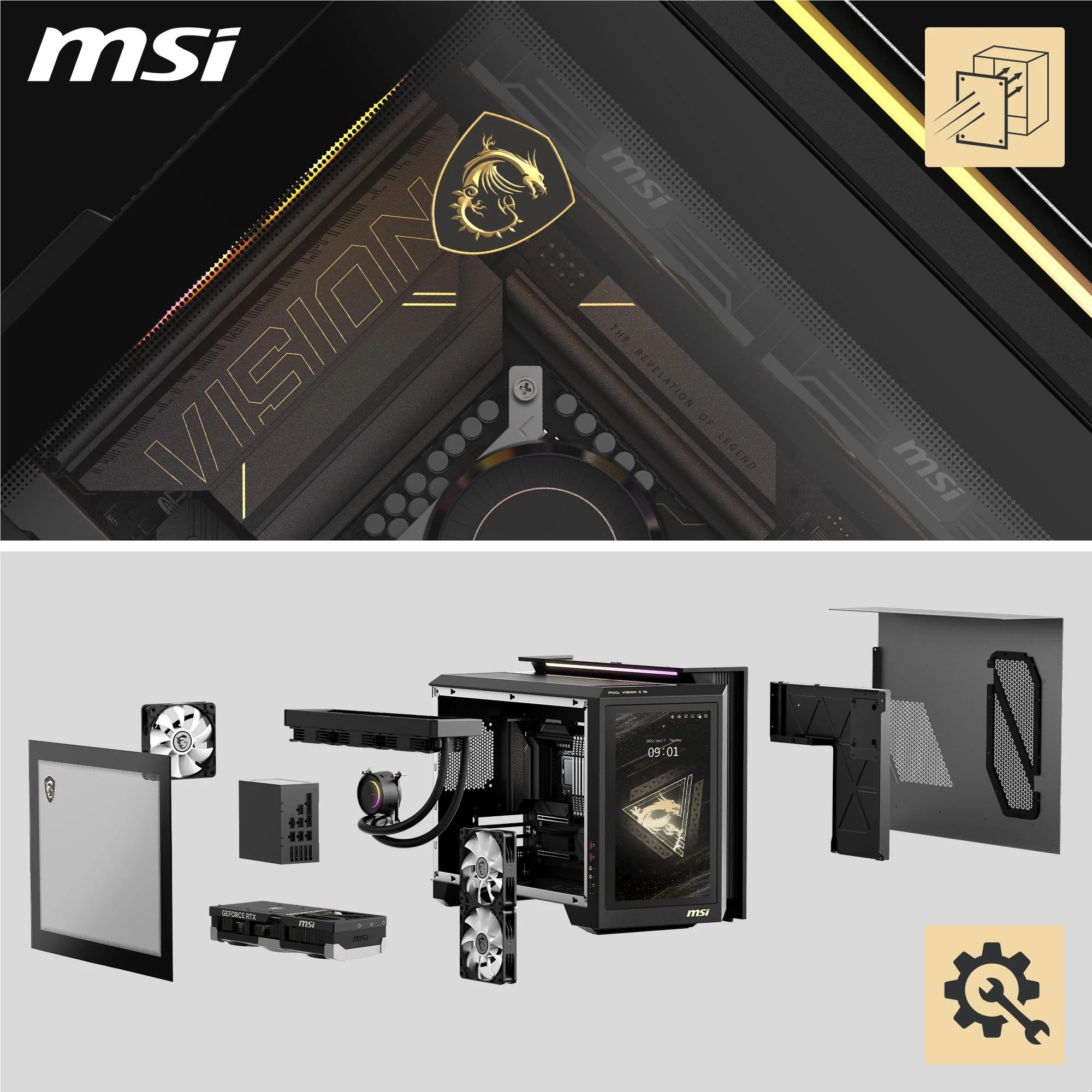 MSI MEG Vision X AI 2NVZ9-033AU Gaming Desktop (Intel Core Ultra 9-285K)[GeForce RTX 5090] - Image 6