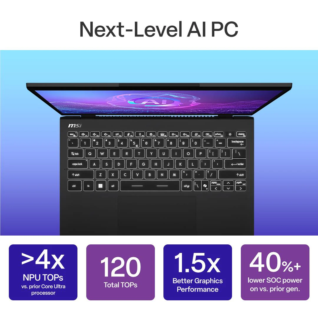 MSI Prestige 13 AI+ Evo 13.3" 2.8K OLED Ultra-Lightweight Laptop (Intel Core Ultra 7) [1TB] - Image 5