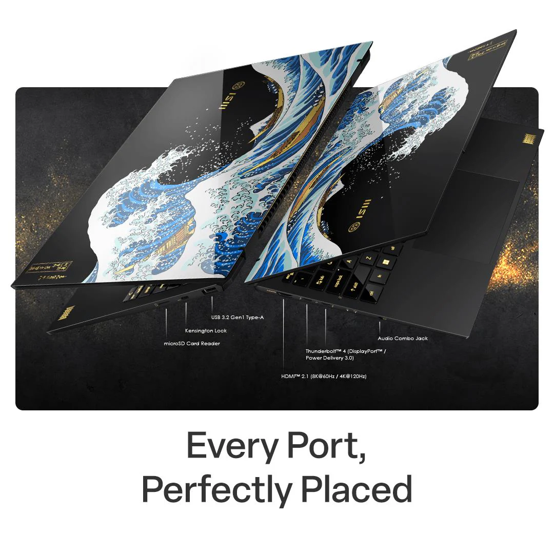 MSI Prestige 13 AI+ Ukiyoe Edition 13.3" 2.8K OLED Copilot+ AI PC Laptop (Intel Core Ultra 9-288V) [2TB] - Image 7