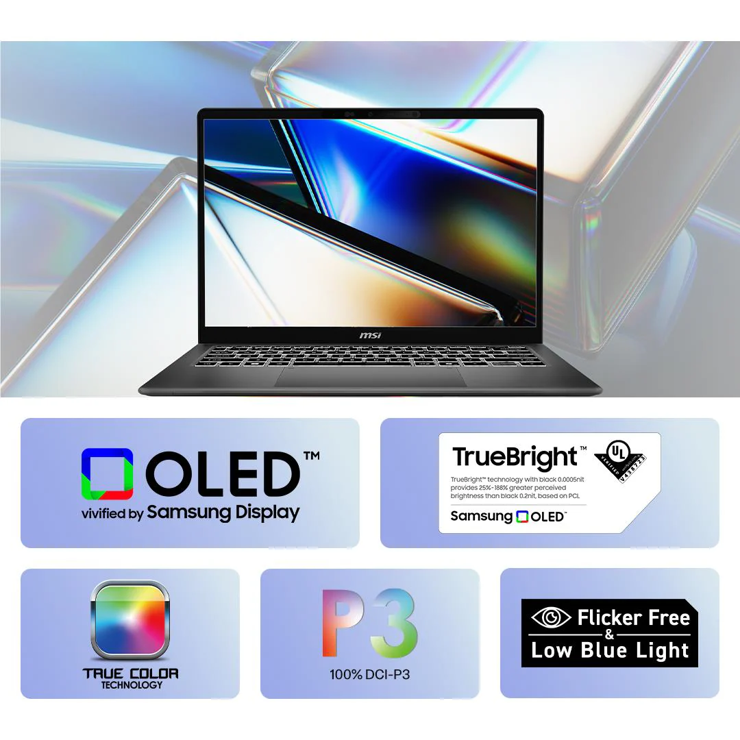 MSI Prestige 14 AI+ 14" WUXGA OLED Laptop (Intel Core Ultra X9)[2TB] - Image 3