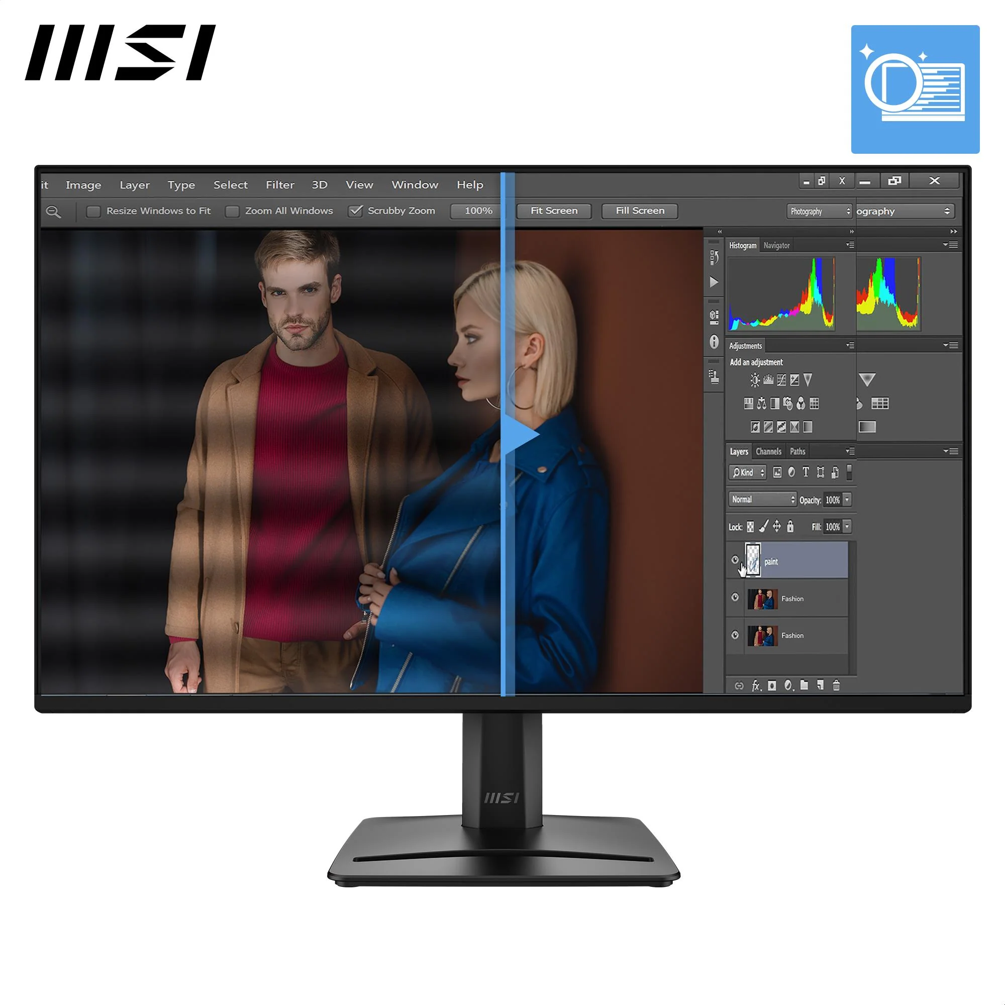 MSI Pro MP275 E14L 27" FHD 144Hz Business Monitor - Image 3