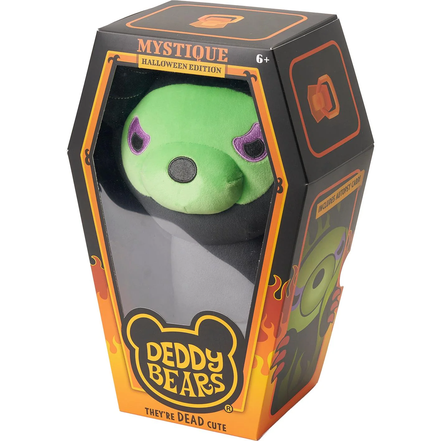 Mystique 12" Halloween Deddy Bear Plush In Coffin - Image 3