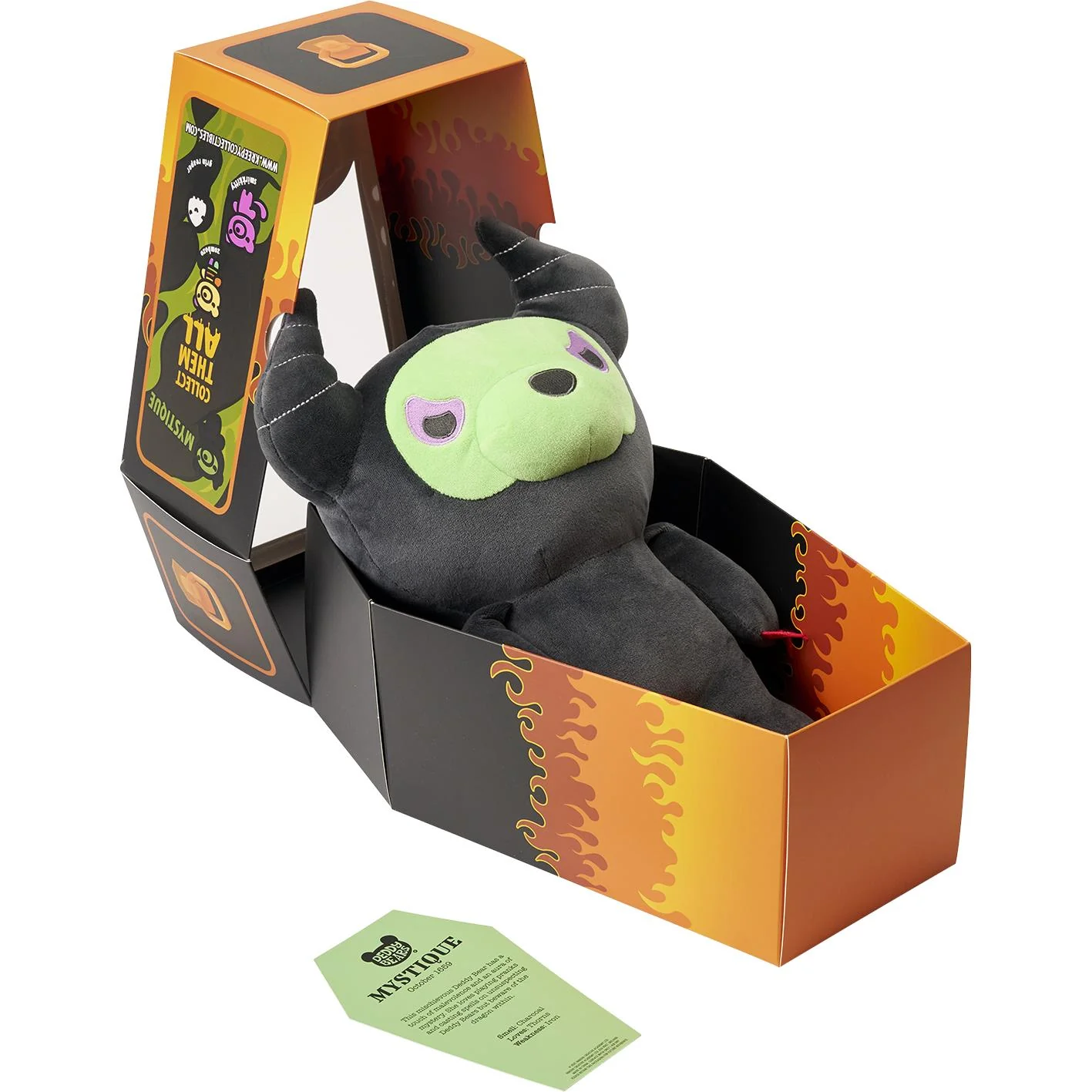 Mystique 12" Halloween Deddy Bear Plush In Coffin - Image 4