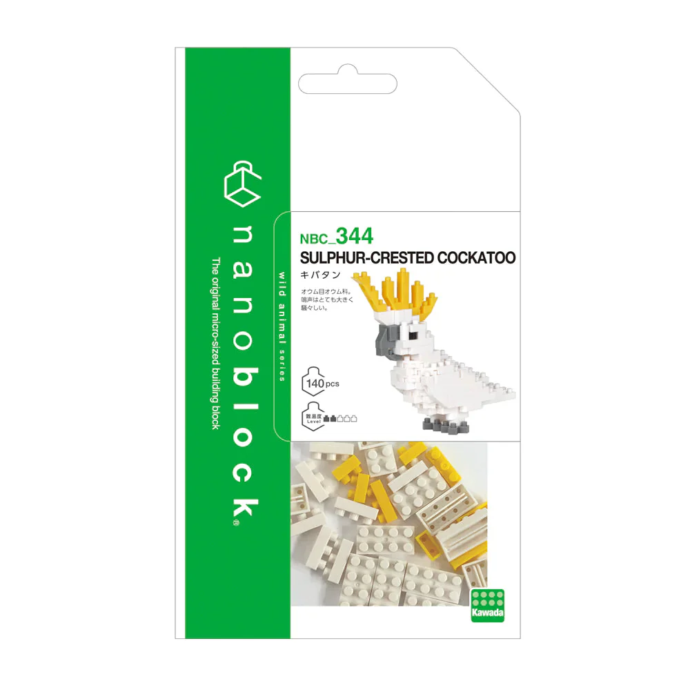 Nanoblock NBC_344 Sulphur Crested Cockatoo - Image 2