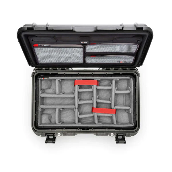 Nanuk 935 Pro Photo Kit Hard Case with Lid Organiser/Divider (Silver) - Image 4