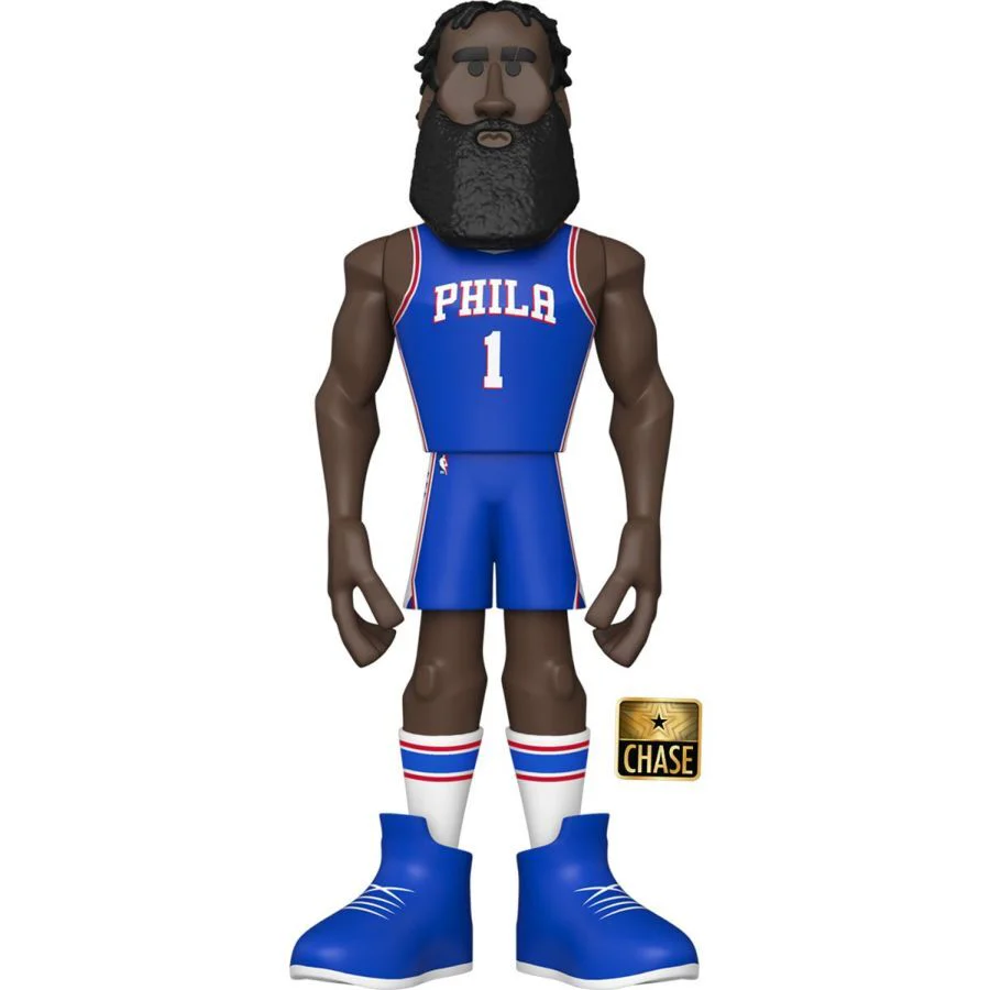 NBA Basketball James Harden 76ers Gold Premium Vinyl Action Figure Toy 12" - Image 3