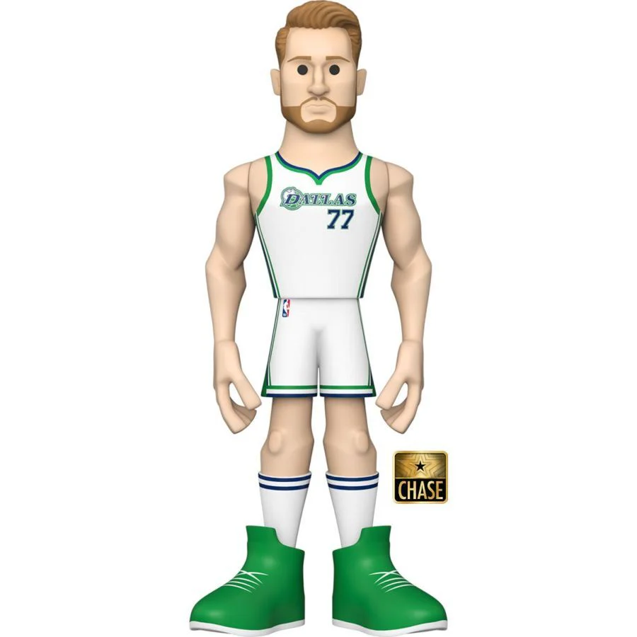 NBA Basketball Luka Doncic Dallas Mavs Gold Premium Vinyl Action Figure Toy 12" - Image 3
