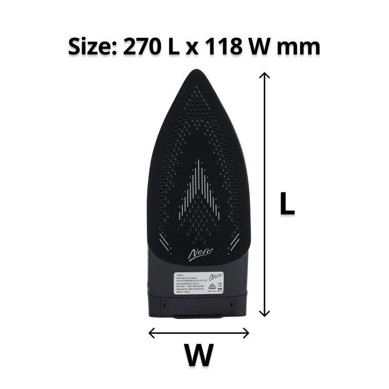 Nero 800 Steam And Dry Ceramic Iron Non Stick Black Auto Off - Image 9