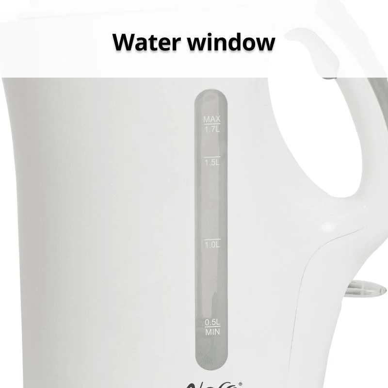 Nero Express Cordless Kettle 1.7L Water Window (White) - Image 3