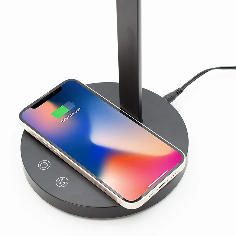 Nero Foldable LED Lamp Table Light Aluminium Wireless Phone Charging Pad (Black) - Image 7