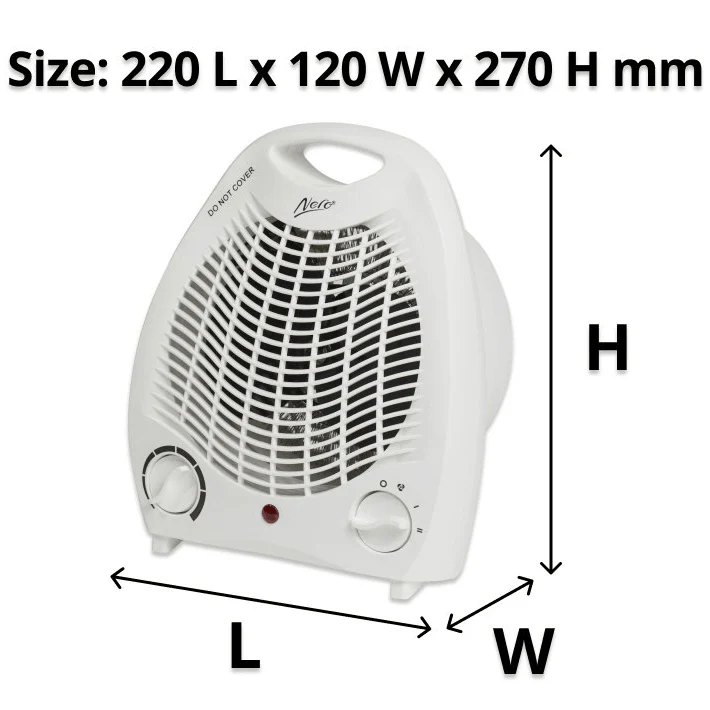 Nero Portable Fan Heater 2000W Cool Warm Hot Adjustable - Image 4