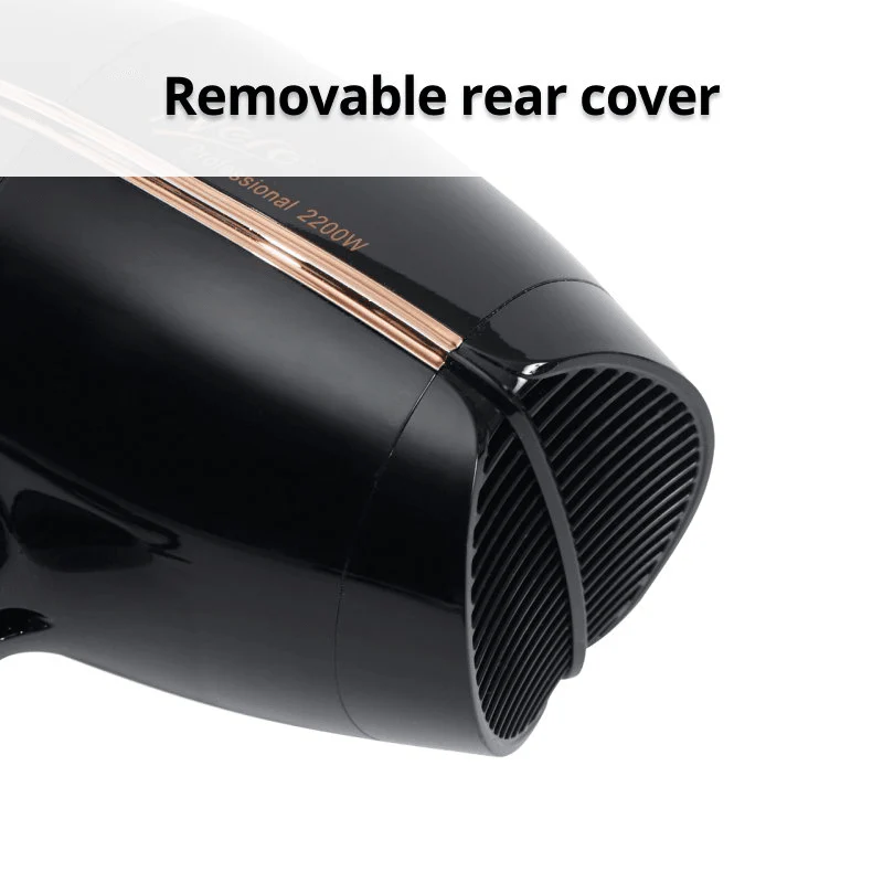 Nero Professional Hair Dryer Gloss Black With Copper Finish Tourmaline - Image 3