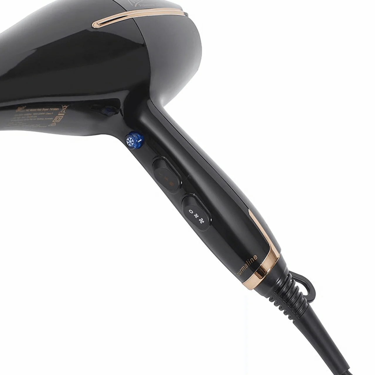 Nero Professional Hair Dryer Gloss Black With Copper Finish Tourmaline - Image 5